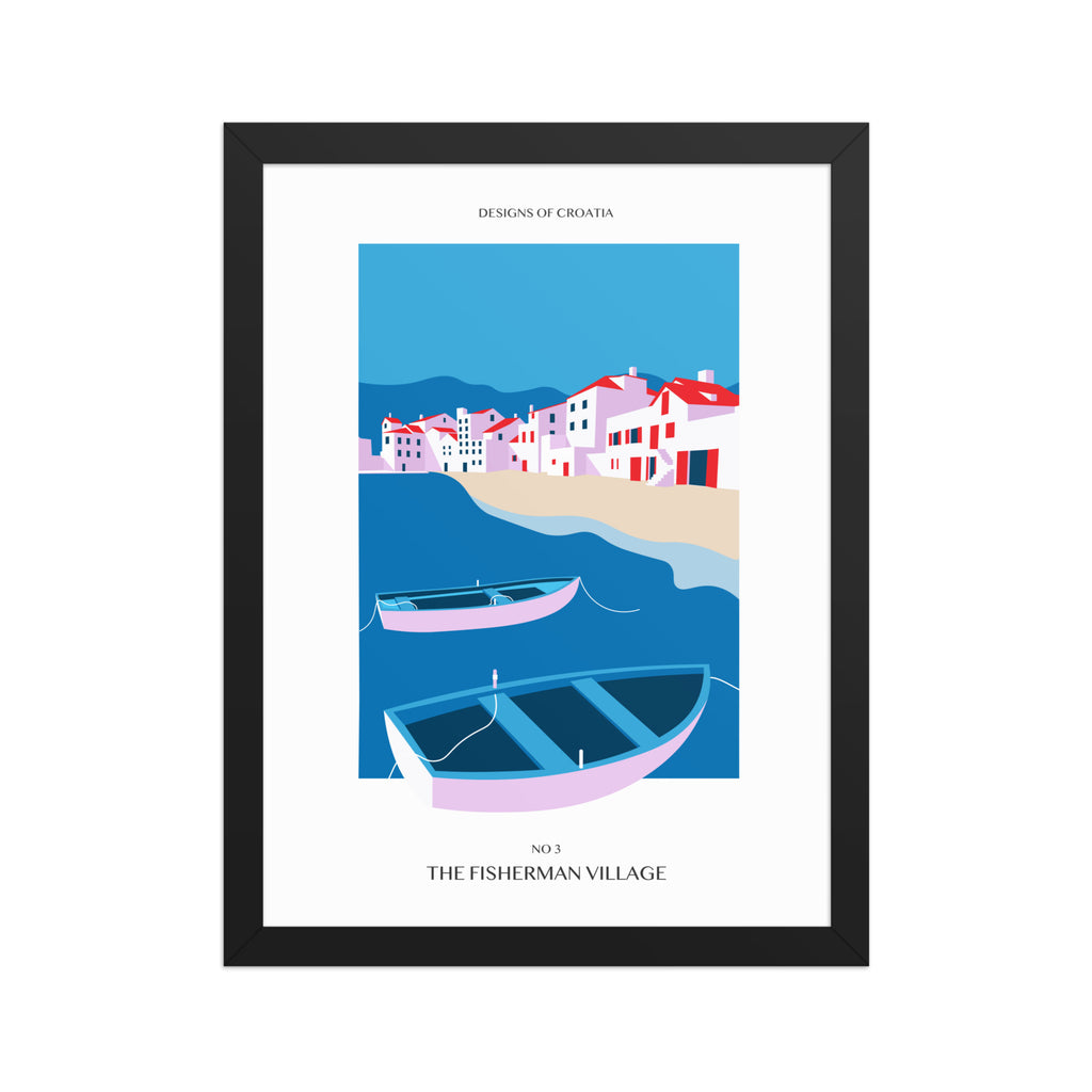 Framed matte paper poster - The Fisherman Village