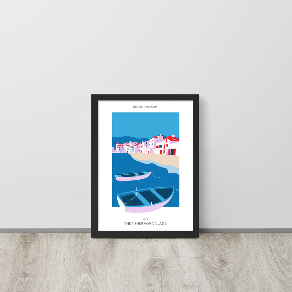 Framed matte paper poster - The Fisherman Village