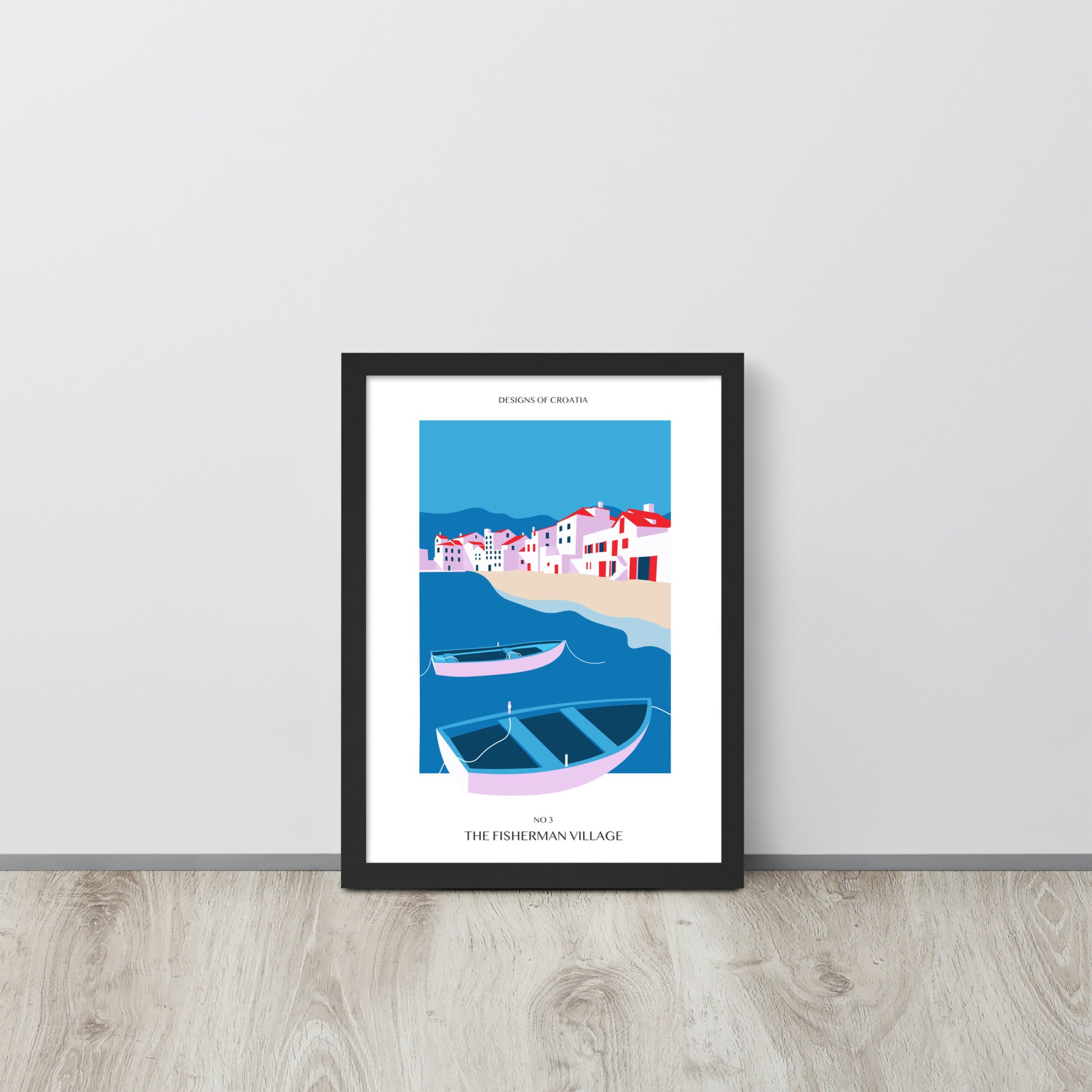 Framed matte paper poster - The Fisherman Village