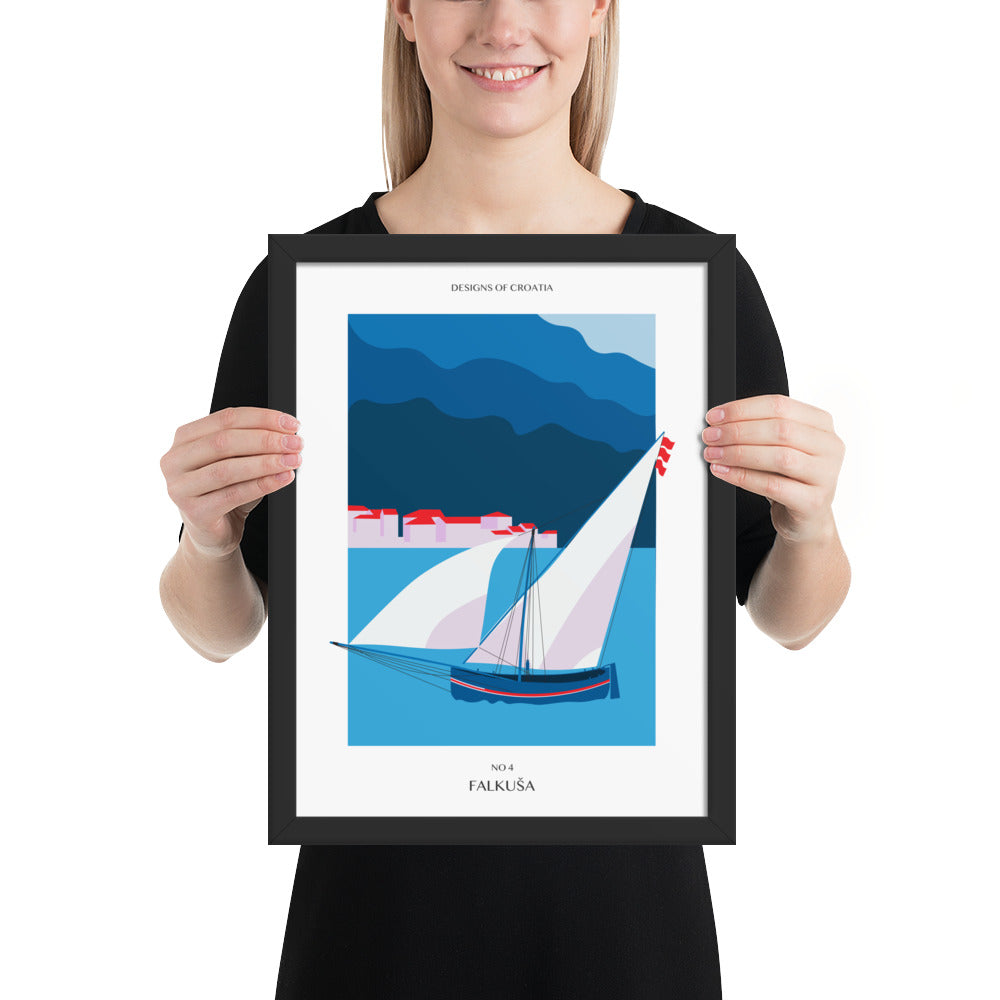 Framed matte paper poster - Falkuša