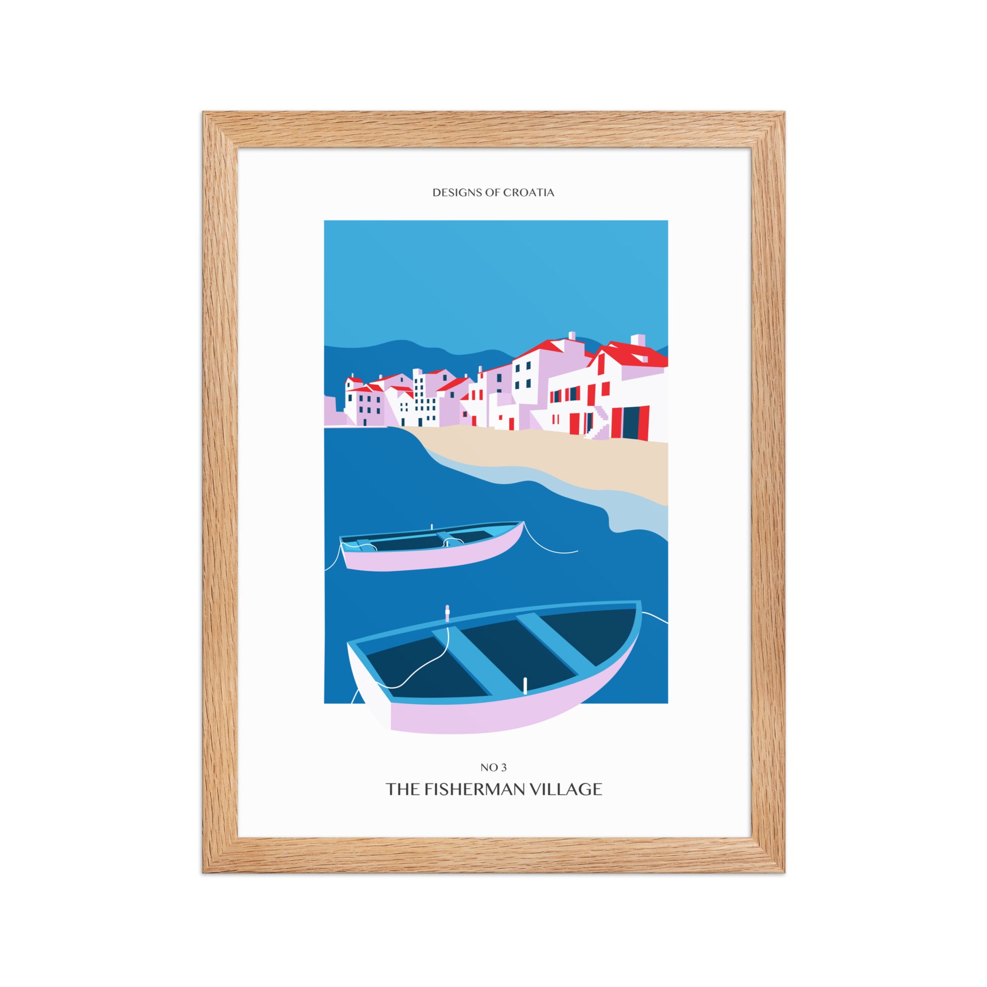 Framed matte paper poster - The Fisherman Village