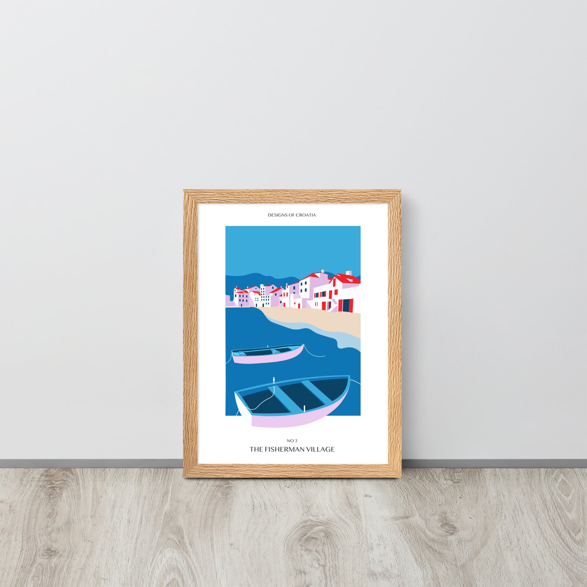 Framed matte paper poster - The Fisherman Village