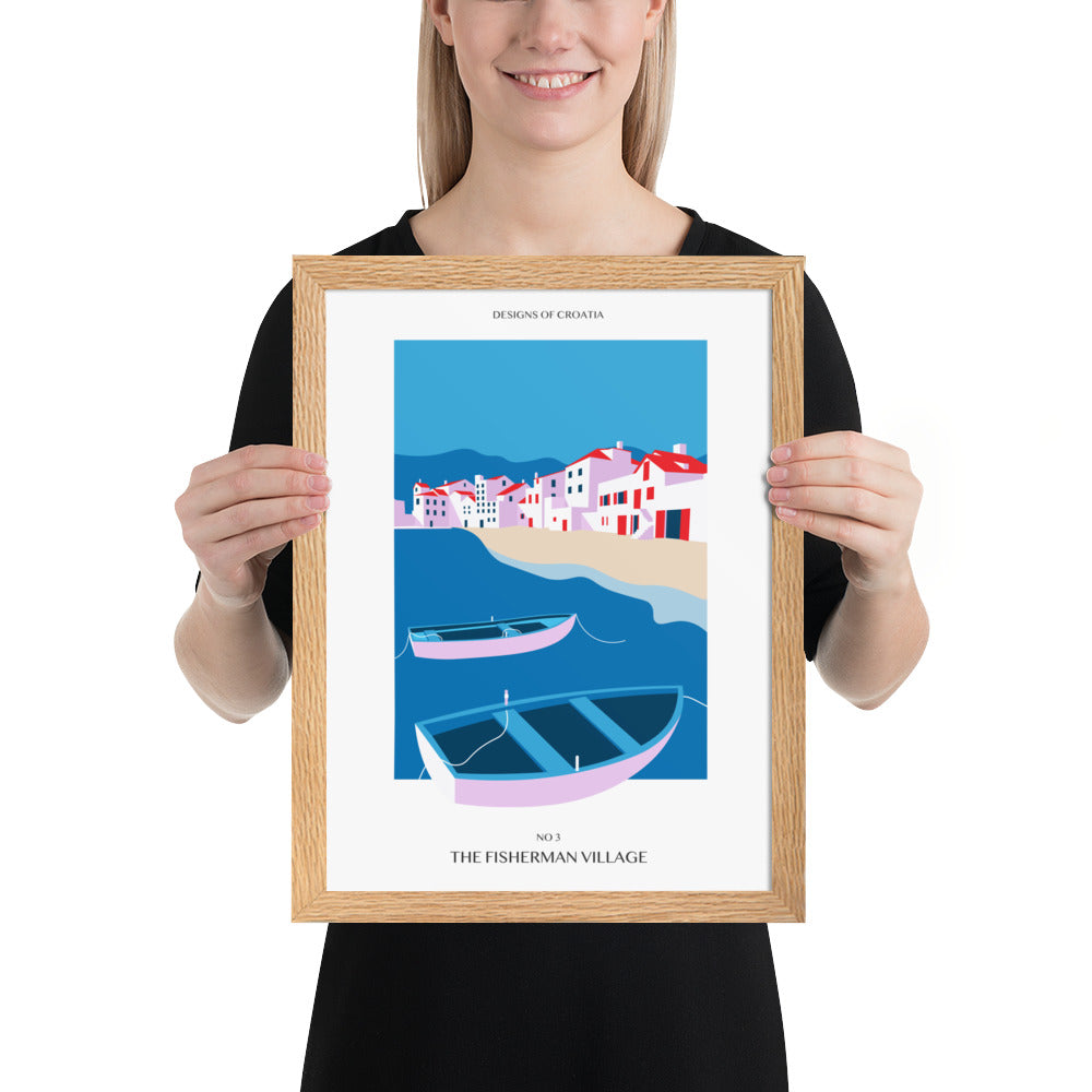 Framed matte paper poster - The Fisherman Village