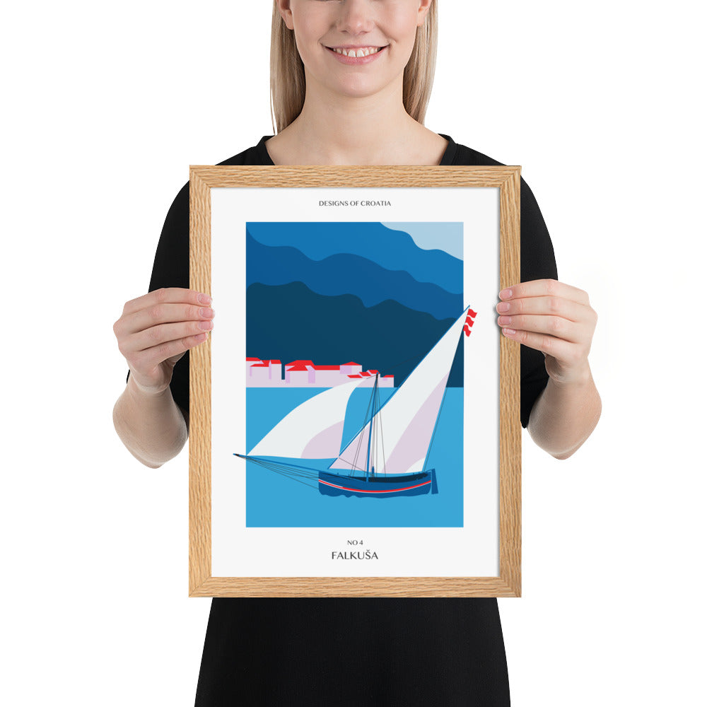 Framed matte paper poster - Falkuša