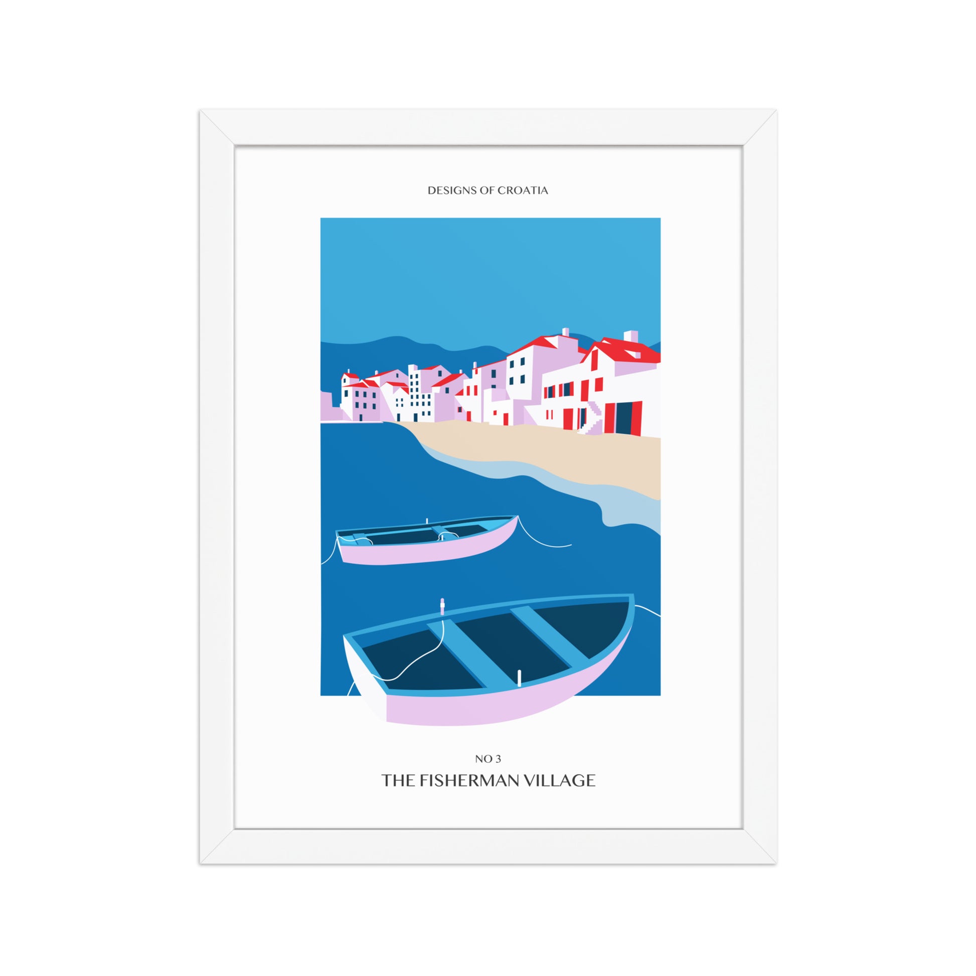 Framed matte paper poster - The Fisherman Village