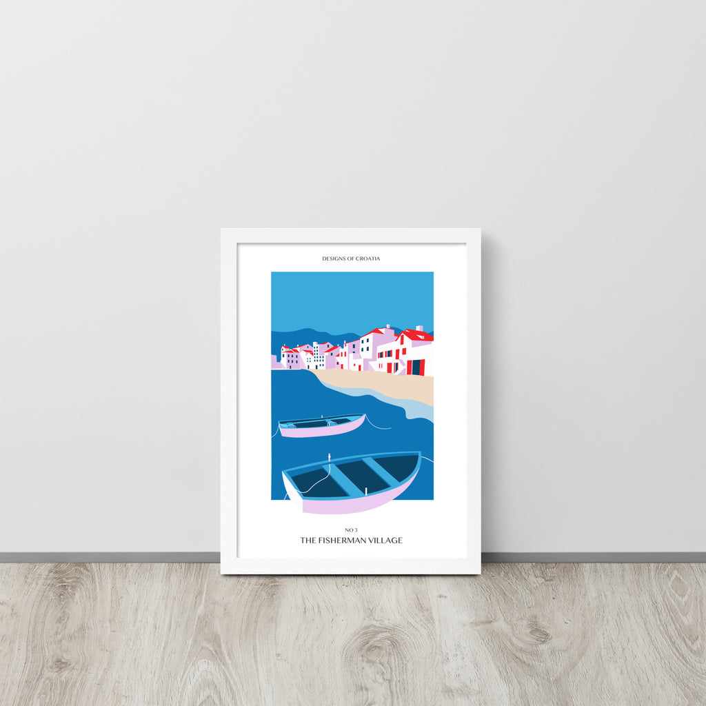 Framed matte paper poster - The Fisherman Village