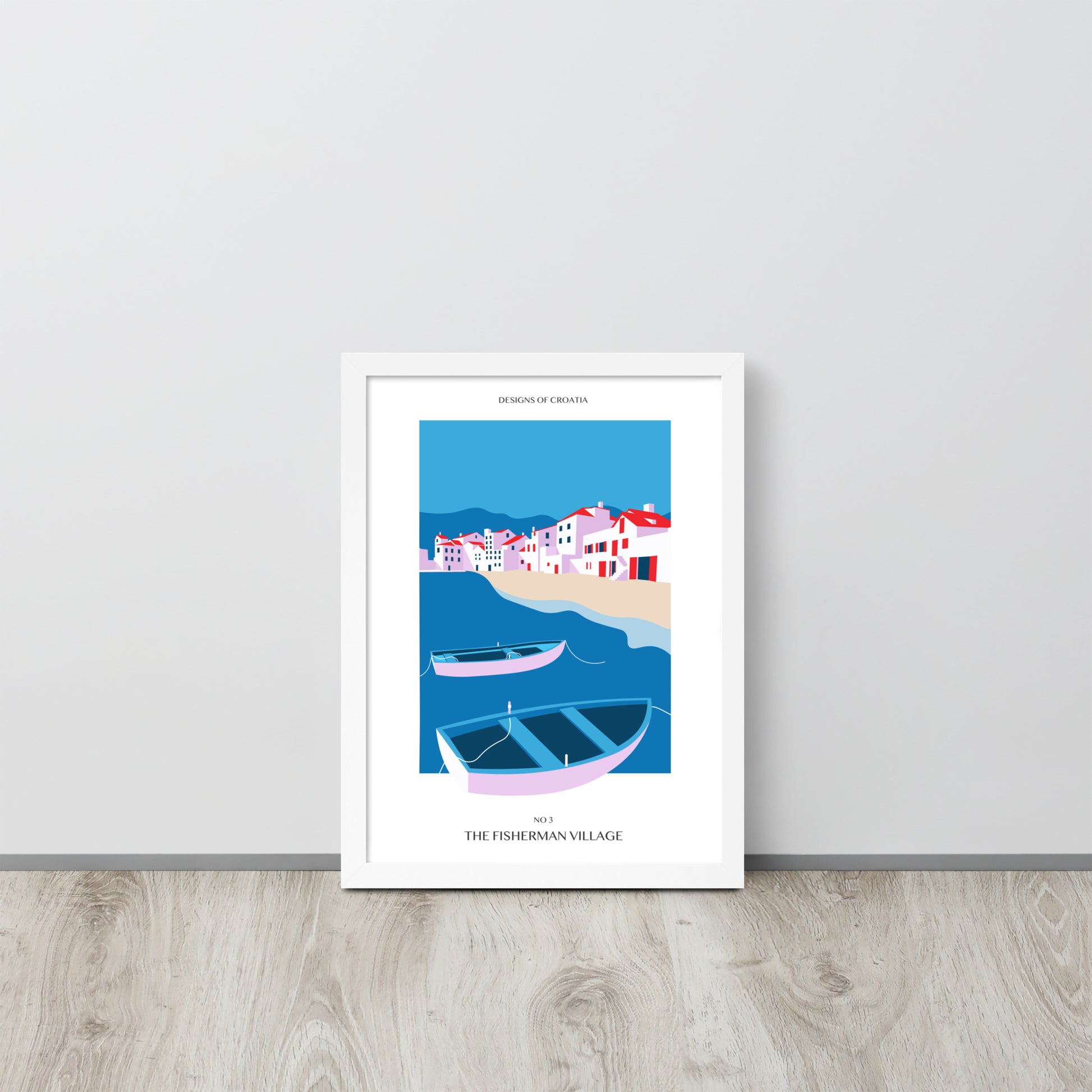 Framed matte paper poster - The Fisherman Village