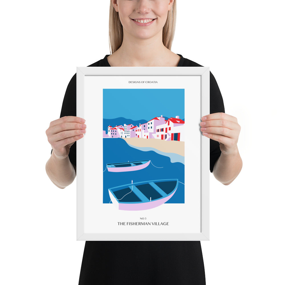 Framed matte paper poster - The Fisherman Village