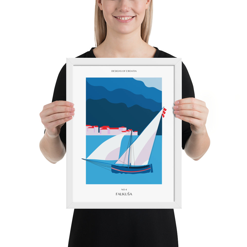 Framed matte paper poster - Falkuša